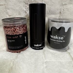 Wakse Hard Body Wax Beans
12.8oz Melting Pot & Applicators
70 pc Rose Gold NWT